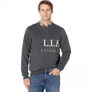 L.L.Bean 1912 Sweatshirt Crew Neck Graphic Regular Charcoal Heather ID-YPcB3dHx