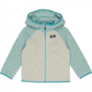 L.L.Bean Bean's Sweater Fleece Full Zip Color-Block (Infant) Light Mint/Sailcloth ID-xRMVlUFR
