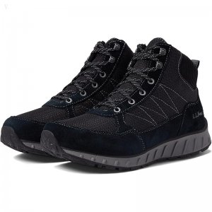 L.L.Bean Snow Sneaker 5 Boot Mid Water Resistant Insulated Lace-Up Black/Black ID-A6frHqRZ