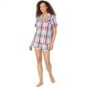 L.L.Bean Springtime Sleep Pajama Shorts Set Daylily Plaid ID-D0ohNxN0