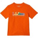 L.L.Bean Graphic Tee Glow in the Dark (Big Kids) Vibrant Orange L.L.Bean Rainbow Logo ID-qobc05Ei