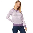 L.L.Bean Organic Cotton Slub Crew Neck Sweatshirt Sweater Stripe Lilac Mist Stripe ID-9gVnU0TH