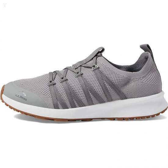 L.L.Bean Active Sport Shoe Knit Lace-Up Frost Gray ID-A8y170st
