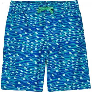 L.L.Bean Beansport Swim Shorts Print (Little Kids) Regatta Blue Waves ID-lLOxwauq