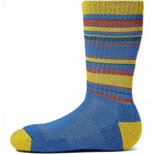 L.L.Bean Katahdin Hiker Socks Stripe (Toddler/Little Kid/Big Kid) Ocean Blue ID-tVK5SYg5