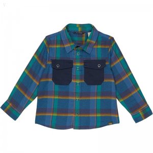 L.L.Bean Beanflex All-Season Flannel Shirt (Toddler) Marine Blue ID-AcDUHlbD