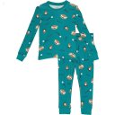 L.L.Bean Organic Cotton Fitted Pajamas (Toddler) Blue/Green S'mores ID-yDr5qWwk