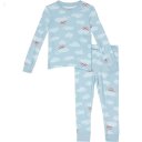 L.L.Bean Organic Cotton Fitted Pajamas (Toddler) Foggy Blue Clouds ID-B1NXxZmn