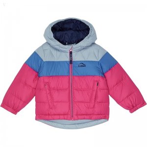 L.L.Bean Bean's Down Jacket Color-Block (Toddler) Pink Berry ID-ly7KcTSb