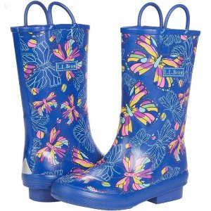 L.L.Bean Puddle Stompers Rain Boots Print (Toddler/Little Kid) Night Sky Butterfly ID-2nEp5B1a