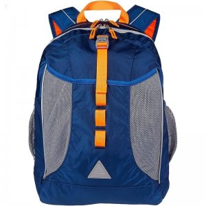 L.L.Bean Kids Bean??s Explorer Backpack Color-Blocked III Ocean Blue/Electric Orange ID-izGAxOP8