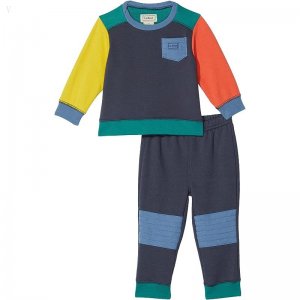 L.L.Bean Athleisure Sweat Set (Infant) Carbon Navy Color-Block ID-kiJNxyRz