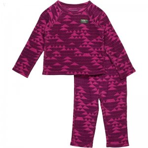 L.L.Bean Fitness Fleece Long Sleeve Tee/Pants Set Print (Toddler) Plum Grape/Mountain Print ID-7dnzCeK7