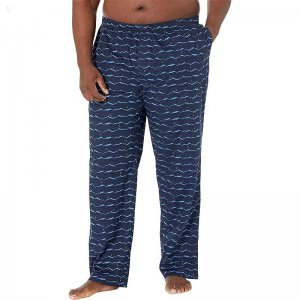 L.L.Bean Comfort Stretch Woven Sleep Pants - Tall Classic Navy Night Mountain ID-SvmzRwwH