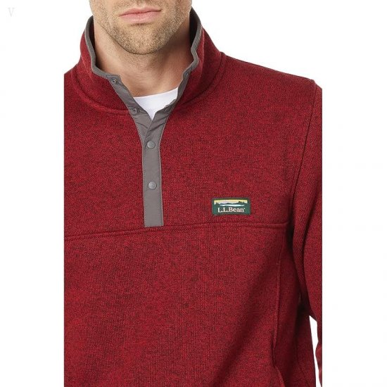L.L.Bean Sweater Fleece Pullover Mountain Red ID-o1SGiWD4