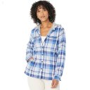 L.L.Bean Fleece Lined Flannel Shirt Hoodie Plaid Bright Capri ID-rtA97PSF