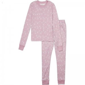L.L.Bean Organic Cotton Fitted Pajamas (Big Kids) Mauve Berry Bears ID-KEHqjXsO