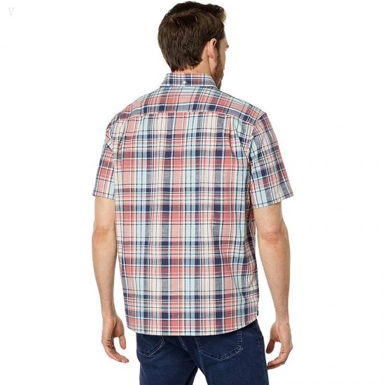 L.L.Bean Comfort Stretch Chambray Shirt Long Sleeve Traditional Fit Plaid Mineral Red ID-TnFCcgWf