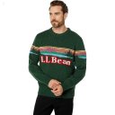 L.L.Bean Classic Raggwool Crew Sweater Intarsia Forest Shade Katahdin ID-MKouSgwW