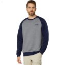 L.L.Bean Quilted Crew Neck Color-Block Gray Heather/Classic Navy ID-7kIv31PU