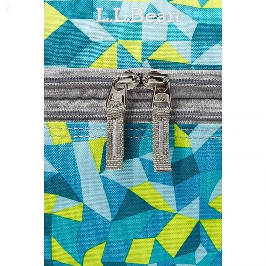 L.L.Bean Flip Top Lunch Box III Print Citron Geo Prizm ID-rGw3ejz0