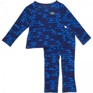 L.L.Bean Fitness Fleece Long Sleeve Tee/Pants Set Print (Infant) Deep Sapphire/Mountain Print ID-Mj6ha4oH