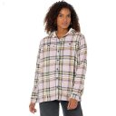 L.L.Bean Fleece Lined Flannel Shirt Hoodie Plaid Light Mauve ID-ohWU6HNi