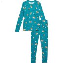 L.L.Bean Organic Cotton Fitted Pajamas (Little Kids) Blue/Green S'mores ID-lIktdHo3