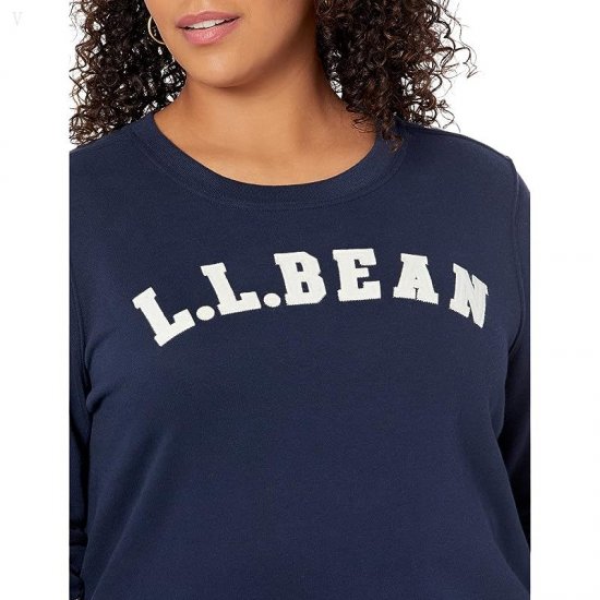 L.L.Bean 1912 Crew Neck Sweatshirt Logo Classic Navy Collegiate Logo ID-ihsgU9pQ