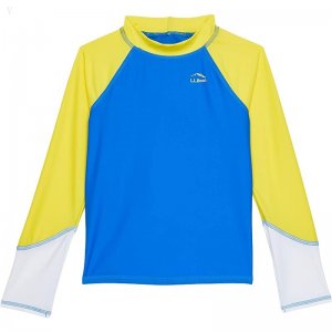 L.L.Bean Sun-and-Surf Swim Shirt (Big Kids) Capri Blue Color-Block ID-lFvIb96M