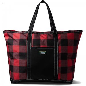 L.L.Bean Everyday Lightweight Tote Plaid Large Red Buffalo Plaid ID-omUJY6Nw