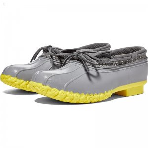 L.L.Bean Bean Boots Rubber Moc Gray Pebble/Gray Pebble/Yellow Sun ID-l3z2IasW