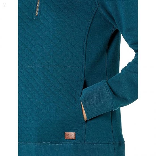 L.L.Bean Quilted Sweatshirt 1/4 Zip Pullover Long Sleeve Deep Admiral Blue ID-cU9HkyCT