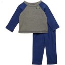 L.L.Bean Fitness Fleece Long Sleeve Tee/Pants Set Color-Block (Infant) Gray Heather/Night ID-ix5xkLfz