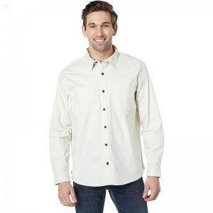 L.L.Bean BeanFlex Twill Shirt Long Sleeve Traditional Fit Pale Khaki ID-gAvGEP2a