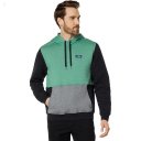 L.L.Bean Quilted Pullover Hoodie Color-Block Dark Charcoal/Clover ID-gKa1CgFr