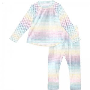 L.L.Bean Wicked Warm Midweight Underwear Set Print (Toddler) Rainbow Dots ID-PHHZ1swg