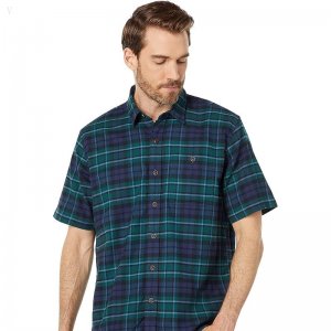 L.L.Bean BeanFlex All Season Flannel Shirt Short Sleeve Traditional Fit MacCallum ID-sknozgHy