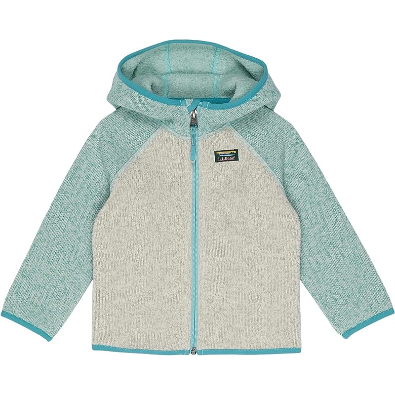 L.L.Bean Bean's Sweater Fleece Full Zip Color-Block (Infant) Light Mint/Sailcloth ID-7sYzjTUO