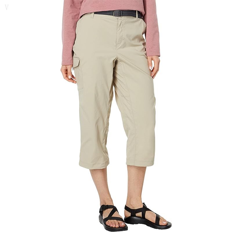 L.L.Bean Tropicwear Woven Capri Pants Soft Sand ID-CkmhYBSu