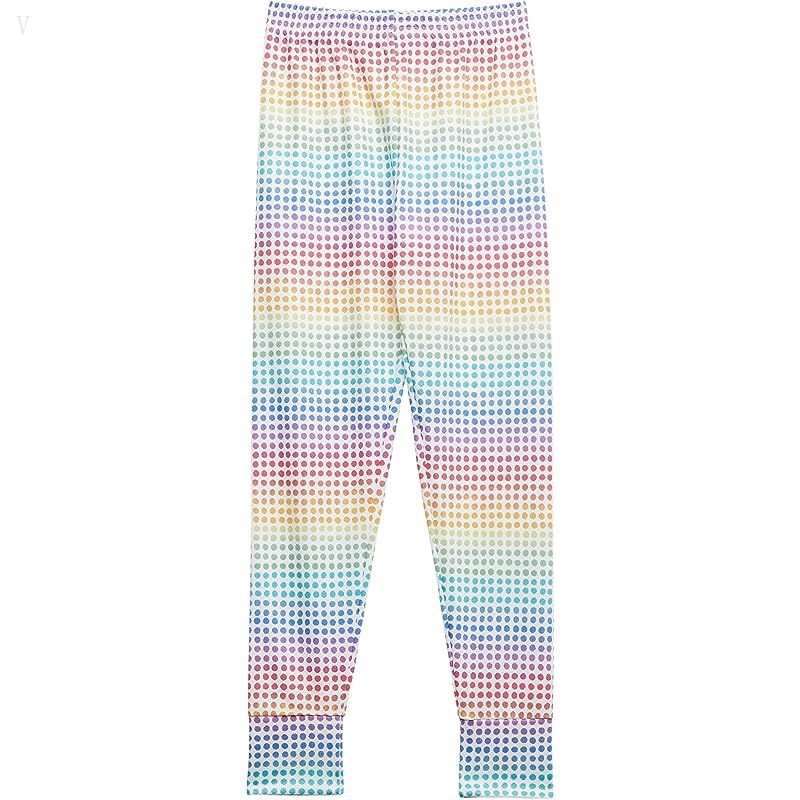 L.L.Bean Wicked Warm Midweight Underwear Bottoms Print (Big Kids) Rainbow Dots ID-DIzkIUqZ