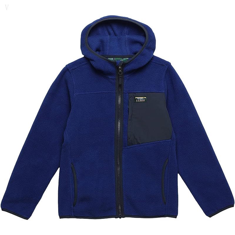 L.L.Bean Retro Mountain Classic Fleece Jacket (Big Kids) Indigo Ink/Carbon Navy ID-HC8JEIC5