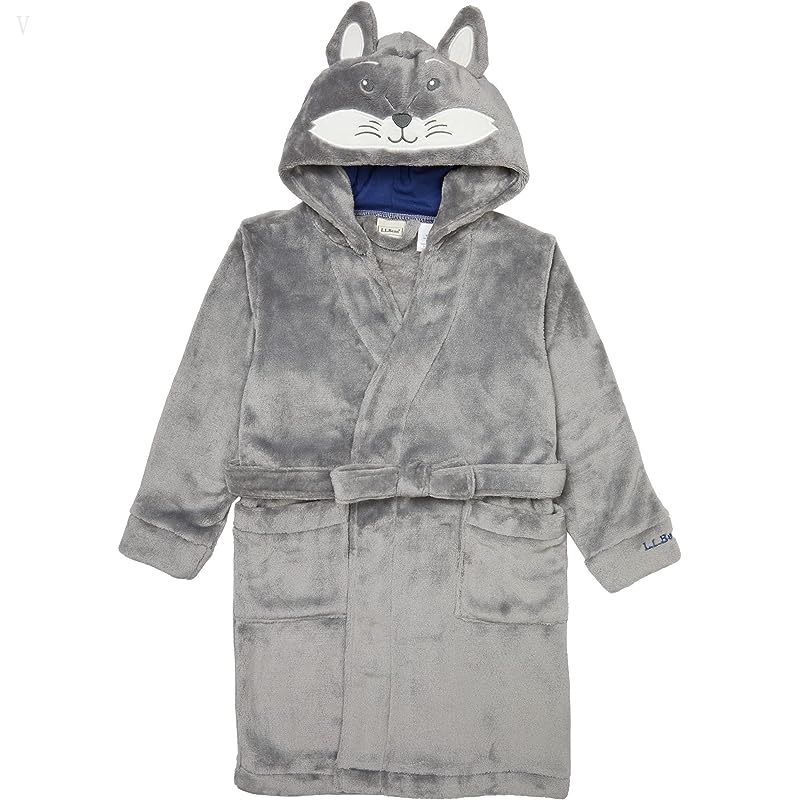 L.L.Bean Cozy Animal Robe (Little Kids) Mineral Gray ID-TbMLFdnf