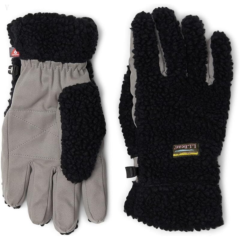 L.L.Bean Mountain Pile Fleece Gloves Black ID-YZqRqfWB