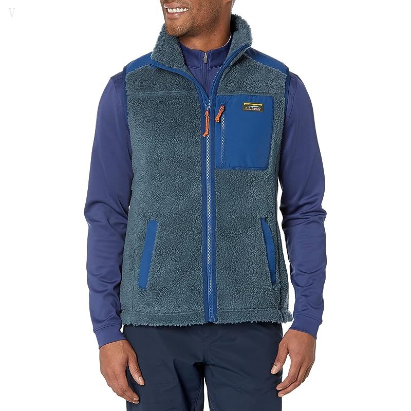 L.L.Bean Bean's Sherpa Vest Regular Storm Blue ID-hhsN8WGs