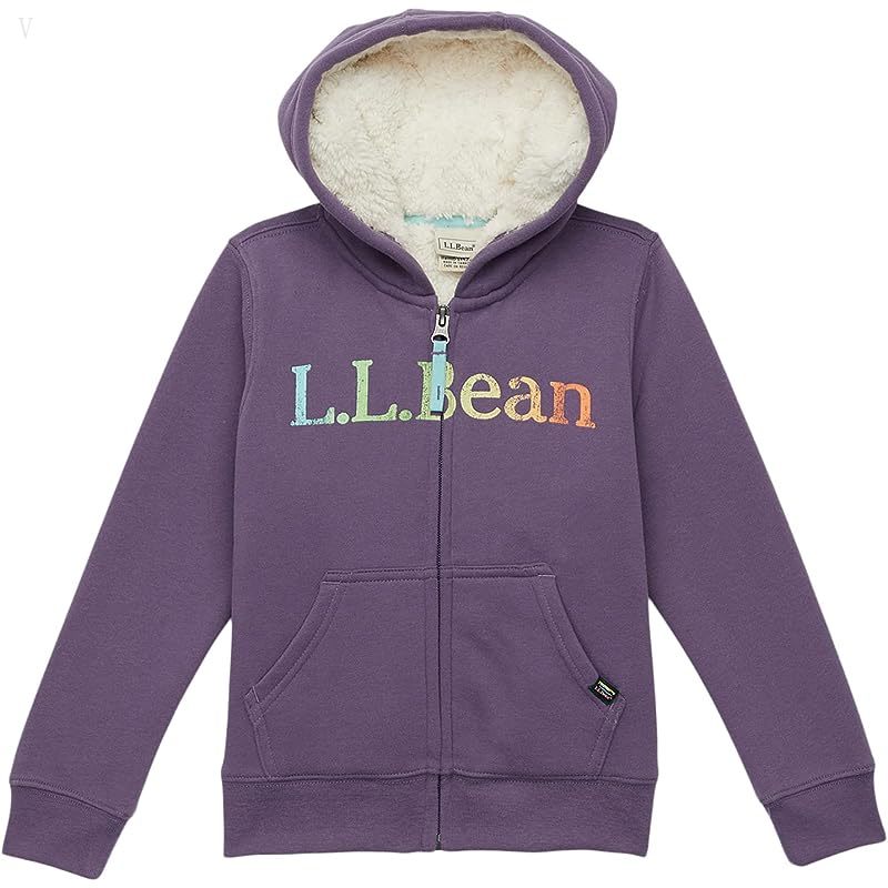 L.L.Bean Sherpa-Lined Hoodie (Little Kids) Muted Purple ID-j9wOzSPV