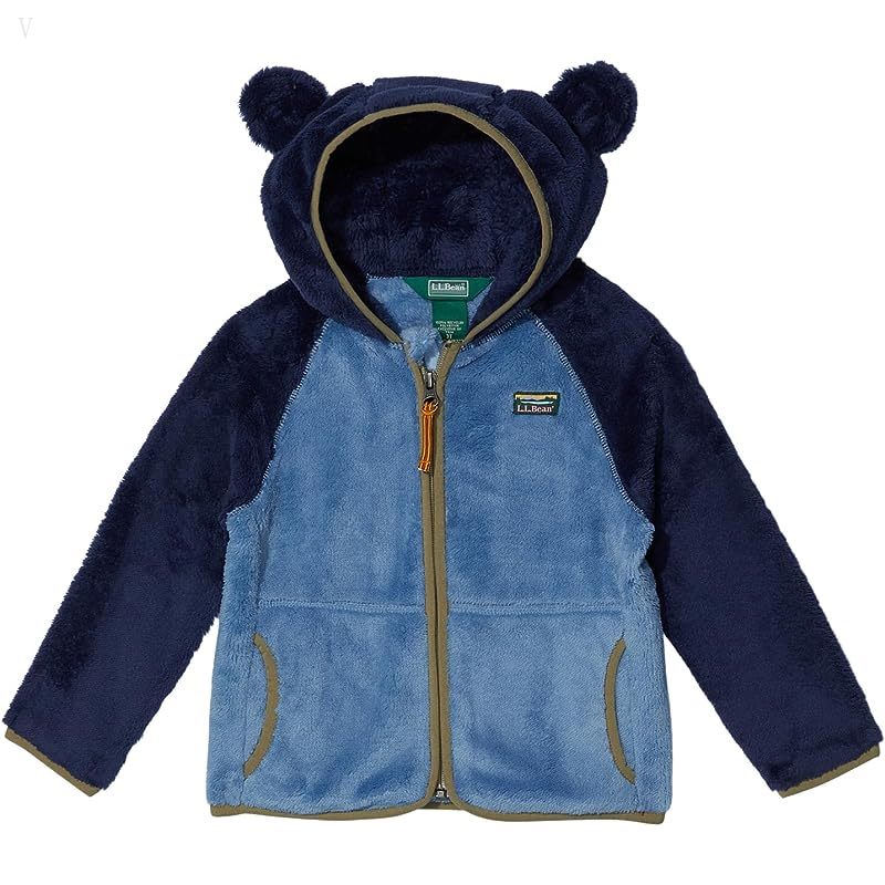 L.L.Bean Hi-Pile Fleece Color-Block Jacket (Toddler) Bright Navy/Soft Blue ID-mQP30MXo