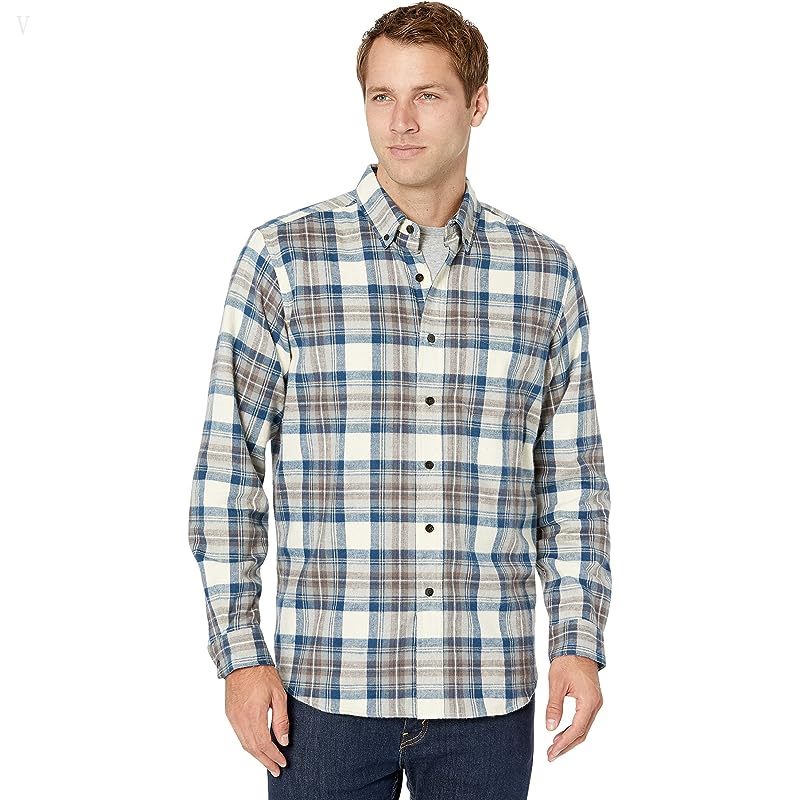 L.L.Bean Scotch Plaid Flannel Traditional Fit Shirt Indigo Tartan ID-n7Rd3xym