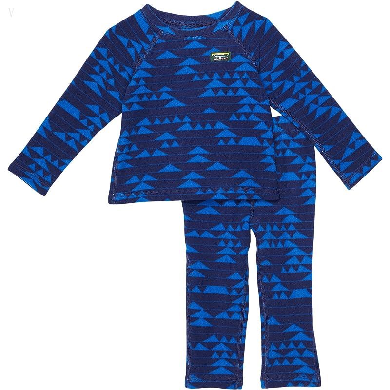 L.L.Bean Fitness Fleece Long Sleeve Tee/Pants Set Print (Infant) Deep Sapphire/Mountain Print ID-xUvMP2bi